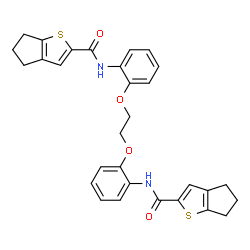 ChemSpider 2D Image | N,N'-[1,2-Ethanediylbis(oxy-2,1-phenylene)]bis(5,6-dihydro-4H-cyclopenta[b]thiophene-2-carboxamide) | C30H28N2O4S2