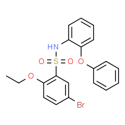 ChemSpider 2D Image | 5-Bromo-2-ethoxy-N-(2-phenoxyphenyl)benzenesulfonamide | C20H18BrNO4S