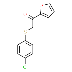 ChemSpider 2D Image | 2-[(4-Chlorophenyl)sulfanyl]-1-(2-furyl)ethanone | C12H9ClO2S