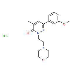 ChemSpider 2D Image | 6-(3-methoxyphenyl)-4-methyl-2-[2-(morpholin-4-yl)ethyl]pyridazin-3-one hydrochloride | C18H24ClN3O3