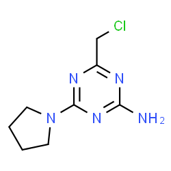 ChemSpider 2D Image | 4-(Chloromethyl)-6-(1-pyrrolidinyl)-1,3,5-triazin-2-amine | C8H12ClN5