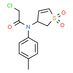 ChemSpider 2D Image | 2-Chloro-N-(1,1-dioxido-2,3-dihydro-3-thiophenyl)-N-(4-methylphenyl)acetamide | C13H14ClNO3S