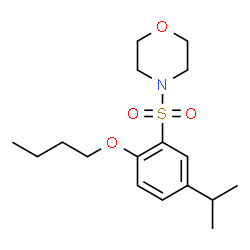 ChemSpider 2D Image | 4-[(2-Butoxy-5-isopropylphenyl)sulfonyl]morpholine | C17H27NO4S