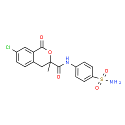 ChemSpider 2D Image | 7-Chloro-3-methyl-1-oxo-N-(4-sulfamoylphenyl)-3,4-dihydro-1H-isochromene-3-carboxamide | C17H15ClN2O5S