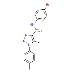 ChemSpider 2D Image | N-(4-Bromophenyl)-5-methyl-1-(4-methylphenyl)-1H-1,2,3-triazole-4-carboxamide | C17H15BrN4O