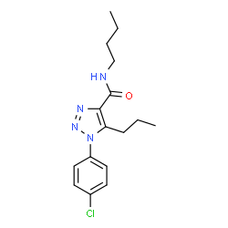 ChemSpider 2D Image | N-Butyl-1-(4-chlorophenyl)-5-propyl-1H-1,2,3-triazole-4-carboxamide | C16H21ClN4O
