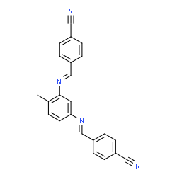 ChemSpider 2D Image | 4,4'-{(4-Methyl-1,3-phenylene)bis[nitrilo(E)methylylidene]}dibenzonitrile | C23H16N4