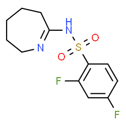 ChemSpider 2D Image | 2,4-Difluoro-N-(3,4,5,6-tetrahydro-2H-azepin-7-yl)benzenesulfonamide | C12H14F2N2O2S