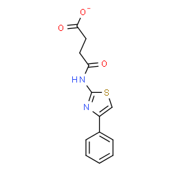 ChemSpider 2D Image | 4-Oxo-4-[(4-phenyl-1,3-thiazol-2-yl)amino]butanoate | C13H11N2O3S