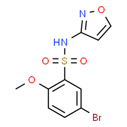 ChemSpider 2D Image | 5-Bromo-2-methoxy-N-(1,2-oxazol-3-yl)benzenesulfonamide | C10H9BrN2O4S