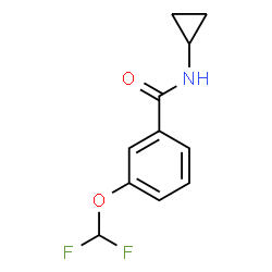 ChemSpider 2D Image | N-Cyclopropyl-3-(difluoromethoxy)benzamide | C11H11F2NO2