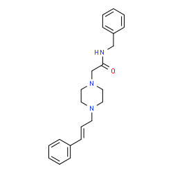 ChemSpider 2D Image | N-Benzyl-2-{4-[(2E)-3-phenyl-2-propen-1-yl]-1-piperazinyl}acetamide | C22H27N3O