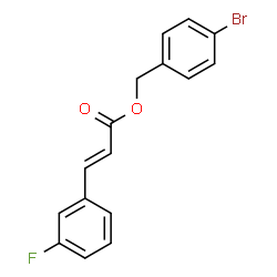 ChemSpider 2D Image | 4-Bromobenzyl (2E)-3-(3-fluorophenyl)acrylate | C16H12BrFO2