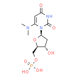 ChemSpider 2D Image | 2'-Deoxy-6-(dimethylamino)uridine 5'-(dihydrogen phosphate) | C11H18N3O8P