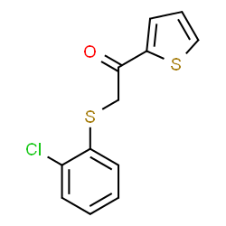 ChemSpider 2D Image | 2-[(2-Chlorophenyl)sulfanyl]-1-(2-thienyl)ethanone | C12H9ClOS2