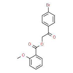 ChemSpider 2D Image | 2-(4-Bromophenyl)-2-oxoethyl 2-methoxybenzoate | C16H13BrO4