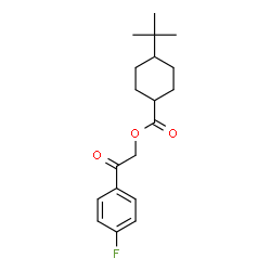 ChemSpider 2D Image | 2-(4-Fluorophenyl)-2-oxoethyl 4-(2-methyl-2-propanyl)cyclohexanecarboxylate | C19H25FO3