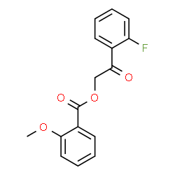 ChemSpider 2D Image | 2-(2-Fluorophenyl)-2-oxoethyl 2-methoxybenzoate | C16H13FO4
