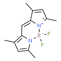 ChemSpider 2D Image | {2-[(3,5-Dimethyl-2H-pyrrol-2-ylidene-kappaN)methyl]-3,5-dimethyl-1H-pyrrolato-kappaN}(difluoro)boron | C13H15BF2N2