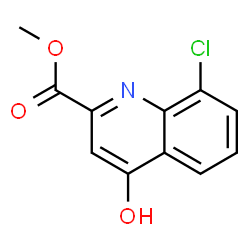 ChemSpider 2D Image | Methyl8-chloro-4-hydroxyquinoline-2-carboxylate | C11H8ClNO3