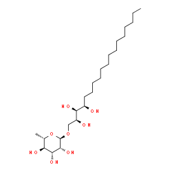 ChemSpider 2D Image | (2S,3S,4R)-2,3,4-Trihydroxyoctadecyl 6-deoxy-alpha-L-mannopyranoside | C24H48O8
