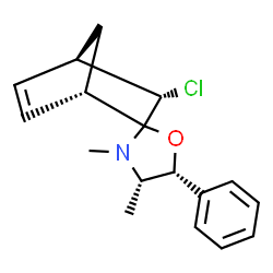 ChemSpider 2D Image | (1S,3S,4R,4'S,5'R)-3-Chloro-3',4'-dimethyl-5'-phenylspiro[bicyclo[2.2.1]hept-5-ene-2,2'-[1,3]oxazolidine] | C17H20ClNO