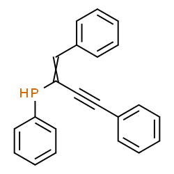 ChemSpider 2D Image | (1,4-Diphenyl-1-buten-3-yn-2-yl)(phenyl)phosphine | C22H17P