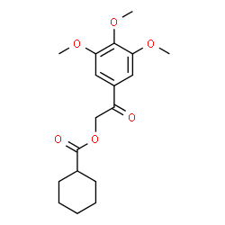ChemSpider 2D Image | 2-Oxo-2-(3,4,5-trimethoxyphenyl)ethyl cyclohexanecarboxylate | C18H24O6