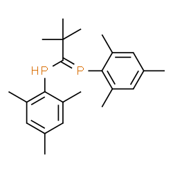 ChemSpider 2D Image | (E)-[(1E)-2,2-Dimethyl-1-propyl-1-ylidene]bis(mesitylphosphine) | C23H32P2