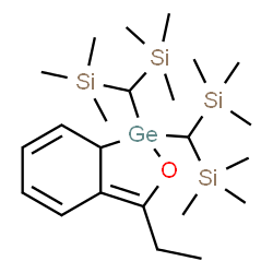 ChemSpider 2D Image | [(3-Ethyl-1,7a-dihydro-2,1-benzoxagermole-1,1-diyl)dimethanetriyl]tetrakis(trimethylsilane) | C23H48GeOSi4