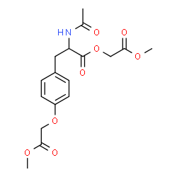 ChemSpider 2D Image | 2-Methoxy-2-oxoethyl N-acetyl-O-(2-methoxy-2-oxoethyl)tyrosinate | C17H21NO8