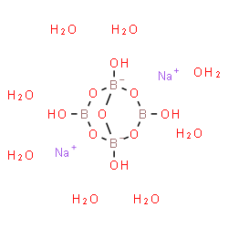 Sodium borate - Na2[B4O5(OH)4]�8H2O Structure, Molecular Mass