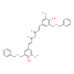 ChemSpider 2D Image | (1E,6E)-1,7-Bis{3-[(benzyloxy)methyl]-4-hydroxy-5-methoxyphenyl}-1,6-heptadiene-3,5-dione | C37H36O8