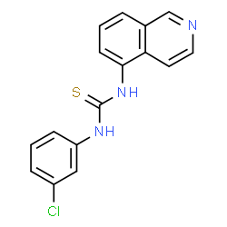 ChemSpider 2D Image | 1-(3-Chlorophenyl)-3-(5-isoquinolinyl)thiourea | C16H12ClN3S