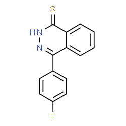 ChemSpider 2D Image | 4-(4-fluorophenyl)phthalazine-1-thiol | C14H9FN2S