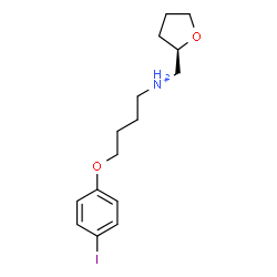 ChemSpider 2D Image | 4-(4-Iodophenoxy)-N-[(2R)-tetrahydro-2-furanylmethyl]-1-butanaminium | C15H23INO2