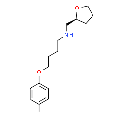 ChemSpider 2D Image | 4-(4-Iodophenoxy)-N-[(2S)-tetrahydro-2-furanylmethyl]-1-butanamine | C15H22INO2