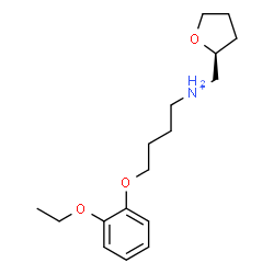 ChemSpider 2D Image | 4-(2-Ethoxyphenoxy)-N-[(2S)-tetrahydro-2-furanylmethyl]-1-butanaminium | C17H28NO3