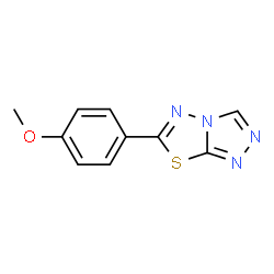 ChemSpider 2D Image | 6-(4-Methoxyphenyl)[1,2,4]triazolo[3,4-b][1,3,4]thiadiazole | C10H8N4OS