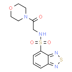 ChemSpider 2D Image | N-[2-(4-Morpholinyl)-2-oxoethyl]-2,1,3-benzothiadiazole-4-sulfonamide | C12H14N4O4S2