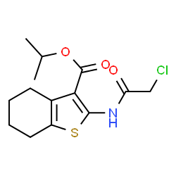 ChemSpider 2D Image | isopropyl 2-(2-chloroacetamido)-4,5,6,7-tetrahydro-1-benzothiophene-3-carboxylate | C14H18ClNO3S