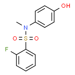 ChemSpider 2D Image | 2-Fluoro-N-(4-hydroxyphenyl)-N-methylbenzenesulfonamide | C13H12FNO3S