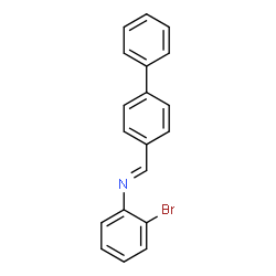 ChemSpider 2D Image | (E)-1-(4-Biphenylyl)-N-(2-bromophenyl)methanimine | C19H14BrN