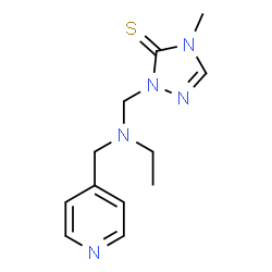 ChemSpider 2D Image | 2-{[Ethyl(4-pyridinylmethyl)amino]methyl}-4-methyl-2,4-dihydro-3H-1,2,4-triazole-3-thione | C12H17N5S