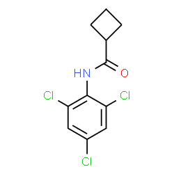 ChemSpider 2D Image | N-(2,4,6-Trichlorophenyl)cyclobutanecarboxamide | C11H10Cl3NO