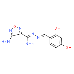 ChemSpider 2D Image | 4-Amino-N'-[(E)-(2,4-dihydroxyphenyl)methylene]-1,2,5-oxadiazole-3-carboximidohydrazide | C10H10N6O3