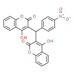 ChemSpider 2D Image | 3,3'-(4-Nitrobenzylidene)bis[4-hydroxycoumarin] | C25H15NO8