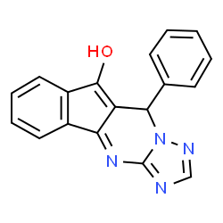 ChemSpider 2D Image | 10-Phenyl-10H-1,3,4,10a-tetraaza-cyclopenta[b]fluoren-9-ol | C18H12N4O