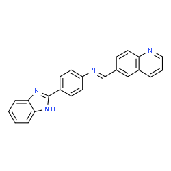 ChemSpider 2D Image | (E)-N-[4-(1H-Benzimidazol-2-yl)phenyl]-1-(6-quinolinyl)methanimine | C23H16N4