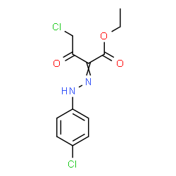 ChemSpider 2D Image | Ethyl 4-chloro-2-[(4-chlorophenyl)hydrazono]-3-oxobutanoate | C12H12Cl2N2O3